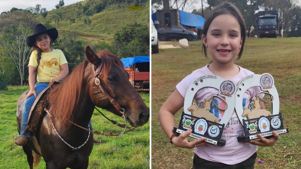 Ana Júlia da Silva tinha 9 anos e praticava laço desde os 2 anos de idade — Foto: Cedidas pela família