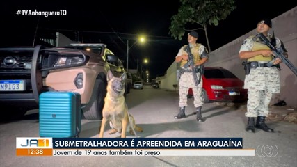 Polícia apreende submetralhadora em mala de passageiro em Araguaína