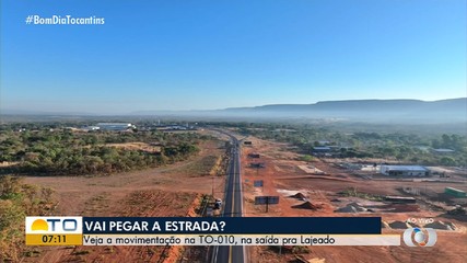 Veja a movimentação da TO-010, na saída para Lajeado, nesta sexta-feira (21)
