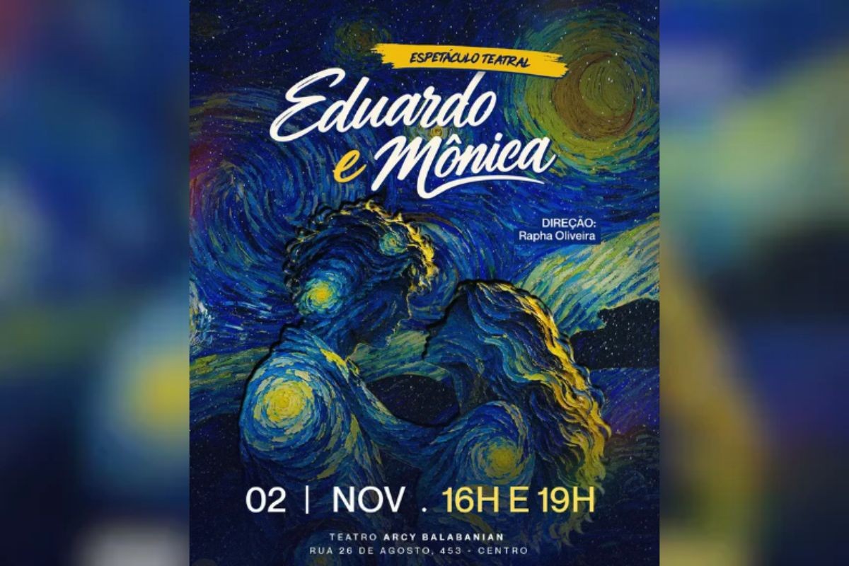 História de 'Eduardo e Mônica' ganha continuação nos palcos de MS com humor e referências à música brasileira