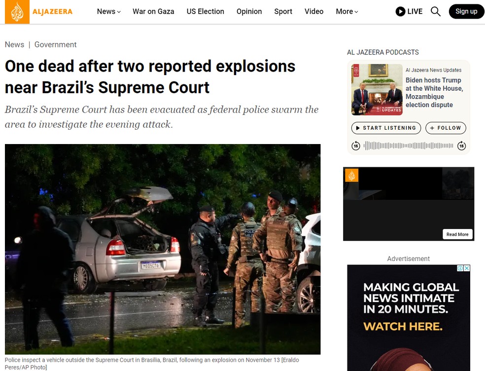 'Al Jazeera', Catar e Oriente Médio — Foto: Al Jazeera/Reprodução