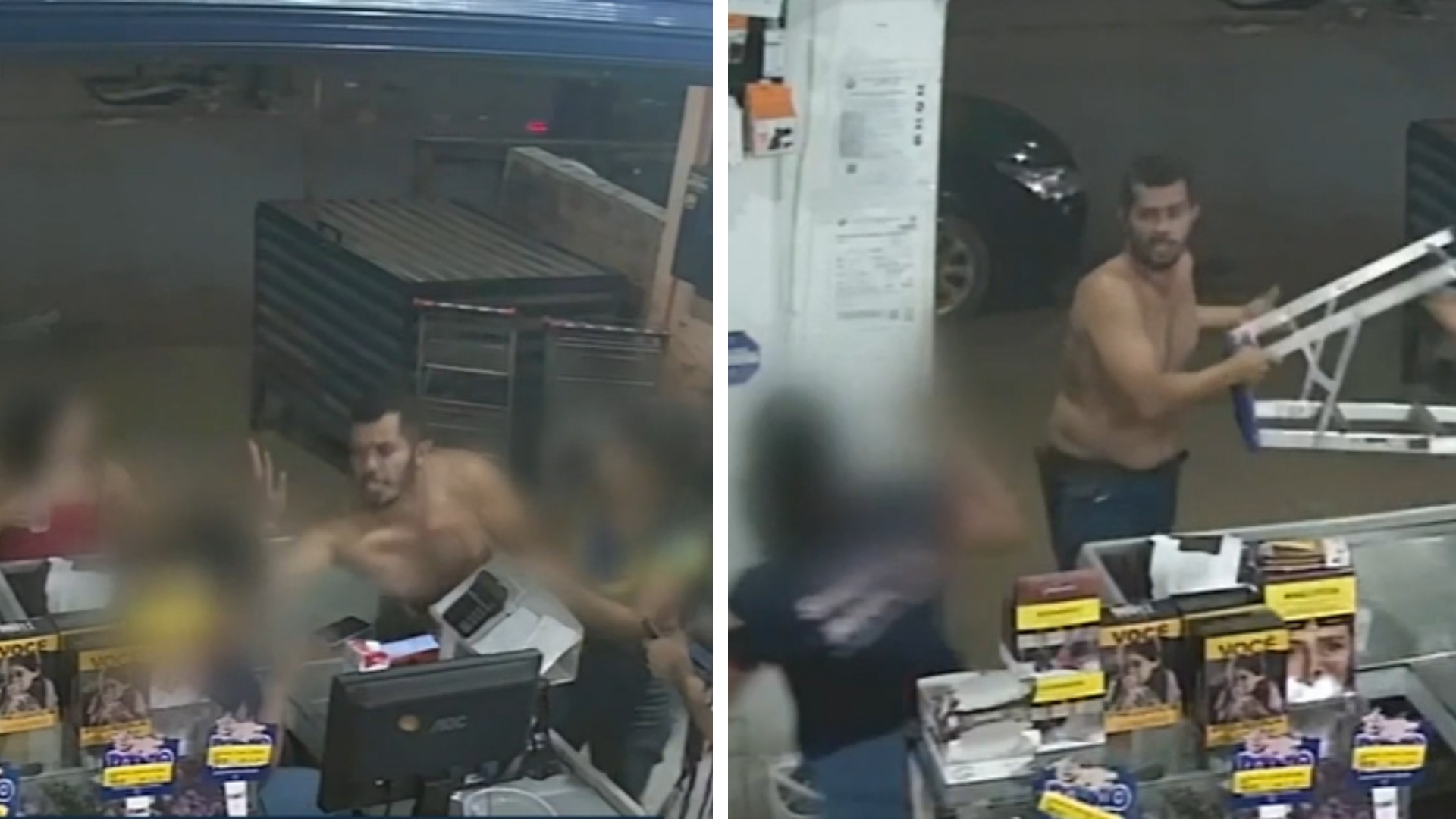 Homem entra em supermercado e agride atendente; vídeo