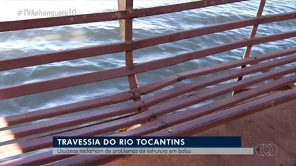 Usuários reclamam de problemas na estrutura de balsa entre Porto Nacional e Palmas
