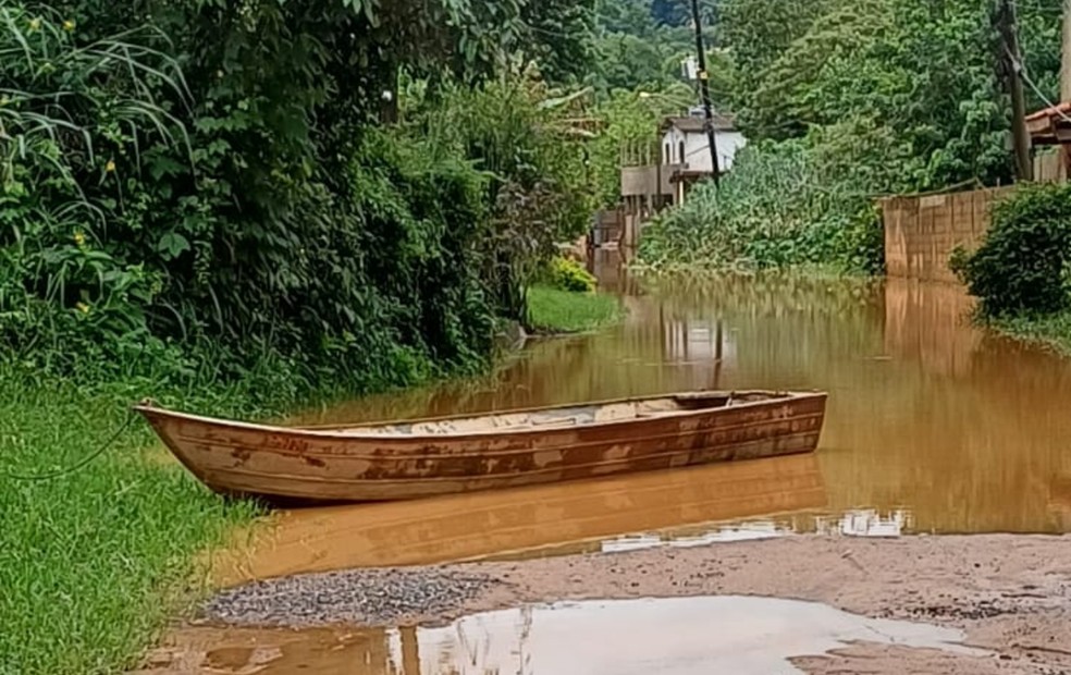 Moradores do bairro Santa Ella ficaram ilhados após nível do Rio Tietê subir em Araçariguama (SP) — Foto: Arquivo Pessoal