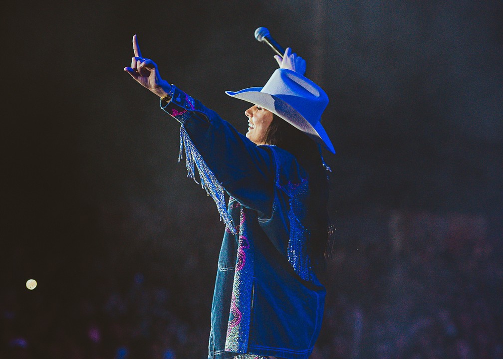 Ana Castela se apresenta no Farraial, festival em S&atilde;o Paulo, em 2023 &mdash; Foto: Divulga&ccedil;&atilde;o/Rafael Strabelli