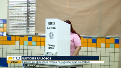 Eleições 2024: 2º turno em Palmas teve maior abstenção e menos votos brancos e nulos