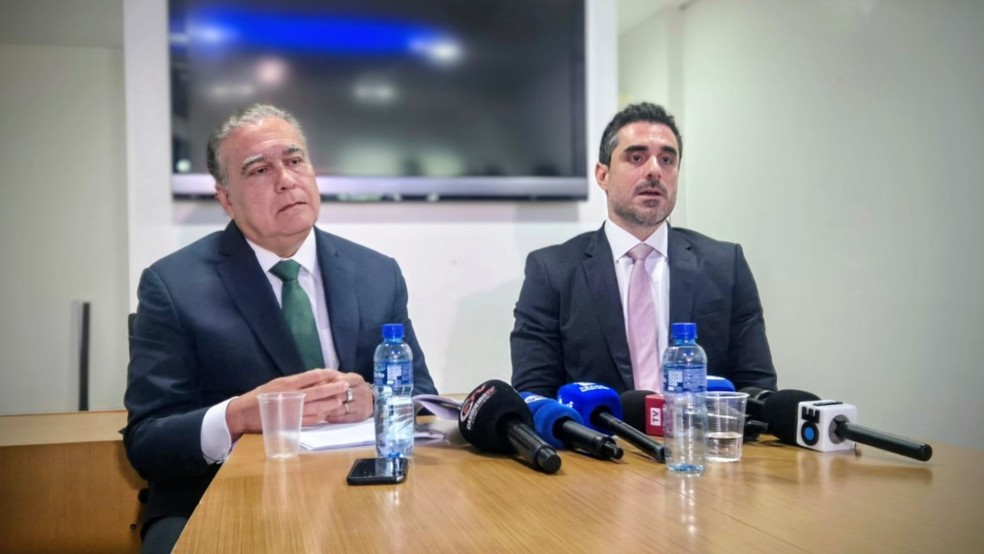 Os advogados Hélio Parente e André Xerez estão à frente da equipe jurídica da Coligação "Unir Para Mudar" — Foto: Igor Magalhães / SVM
