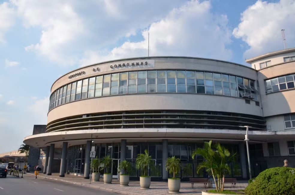Fachada da entrada do Aeroporto de Congonhas, na Zona Sul de São Paulo. — Foto: Divulgação/Infraero