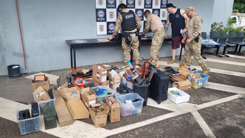 Apreensões realizadas no Paraná — Foto: Polícia Civil