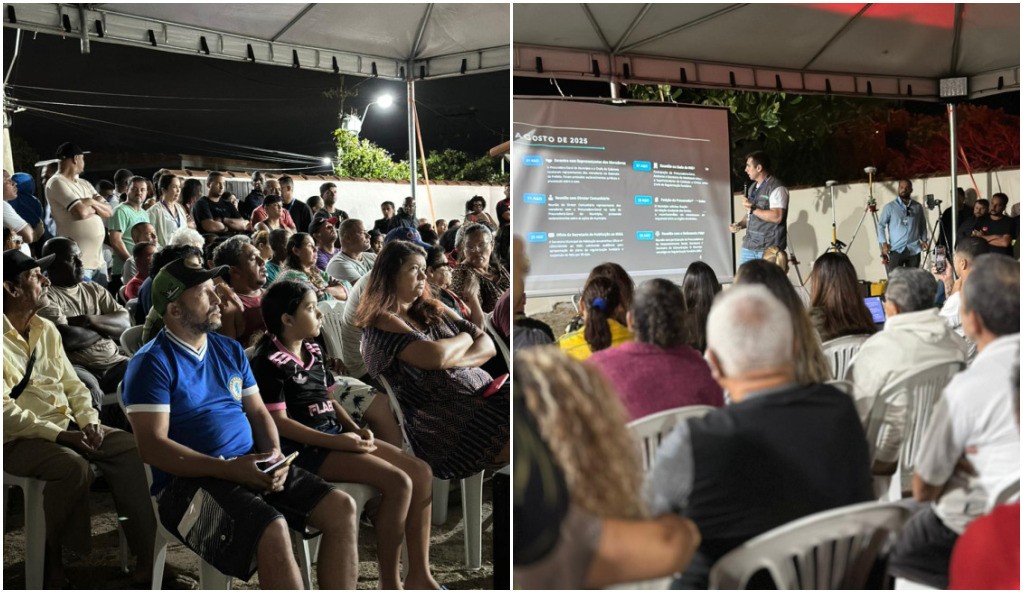 Em reunião pública, moradores de Arraial do Cabo têm acesso à relatório socioambiental sobre processo de desocupação de imóveis na APA de Massambaba 