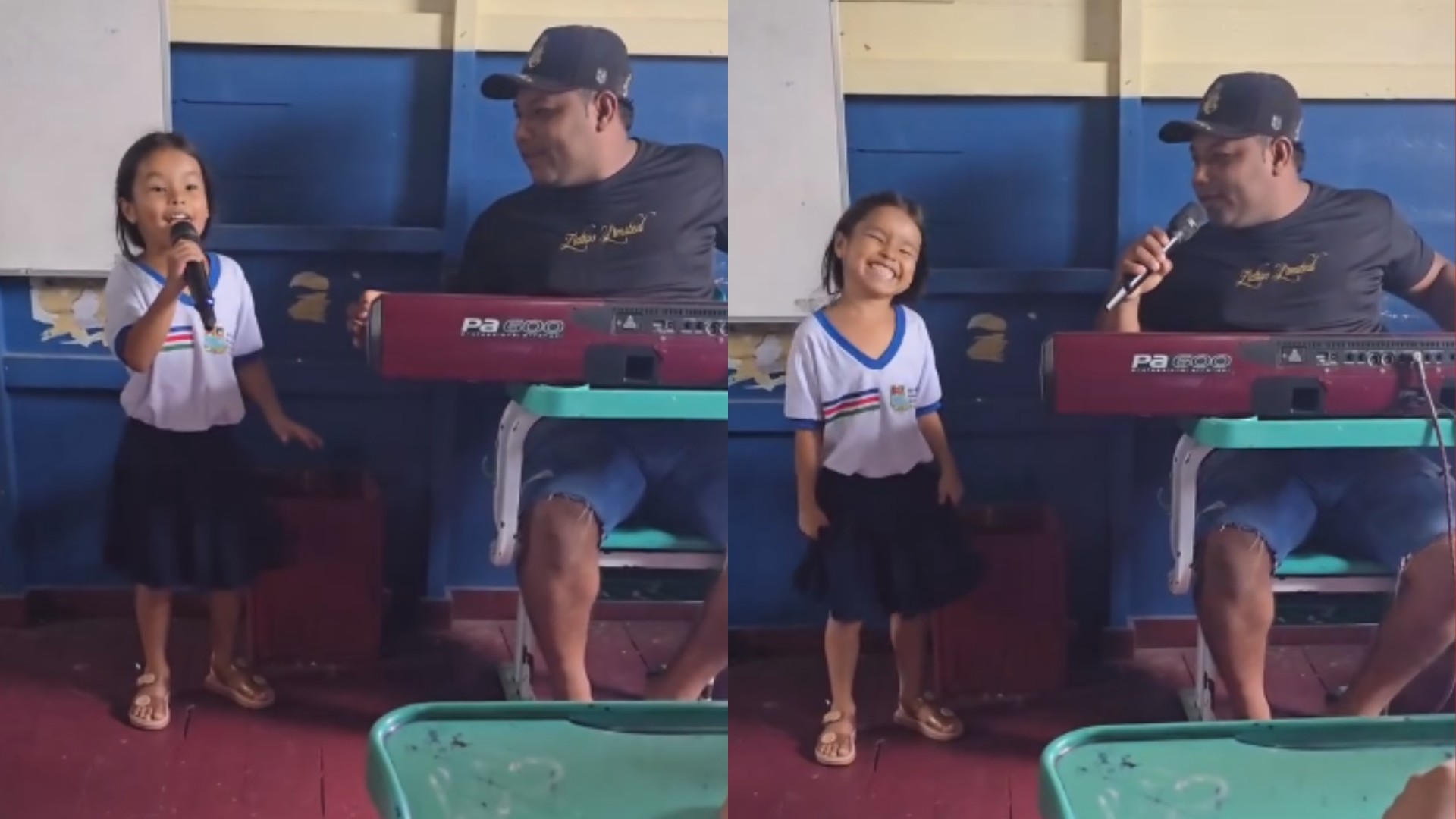 'Japinha paraense': criança viraliza ao cantar brega no Dia das Mães de escola no Pará