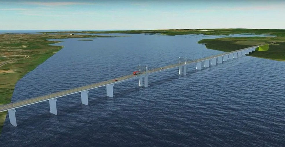 Projeto da ponte entre Brasil e Bolívia — Foto: Ministério dos Transporte/Divulgação