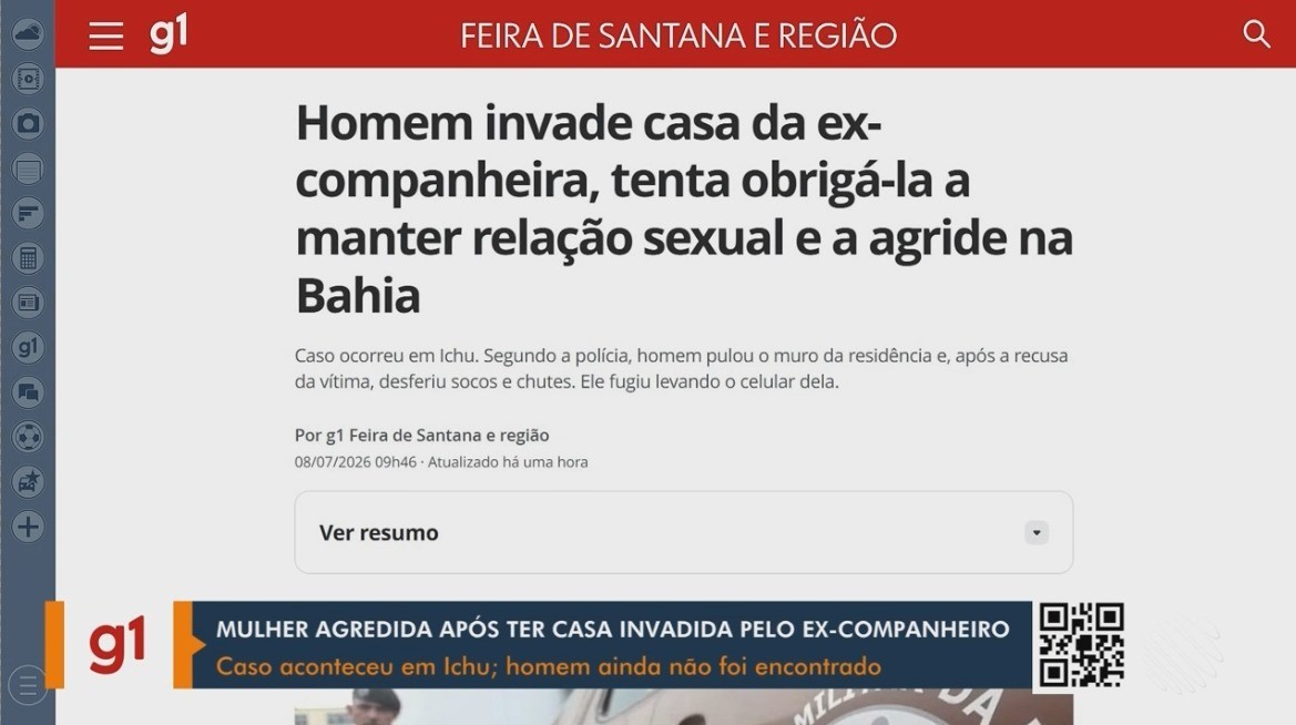 Vídeos do g1 e TV Subaé - quarta-feira, 8 de julho de 2026