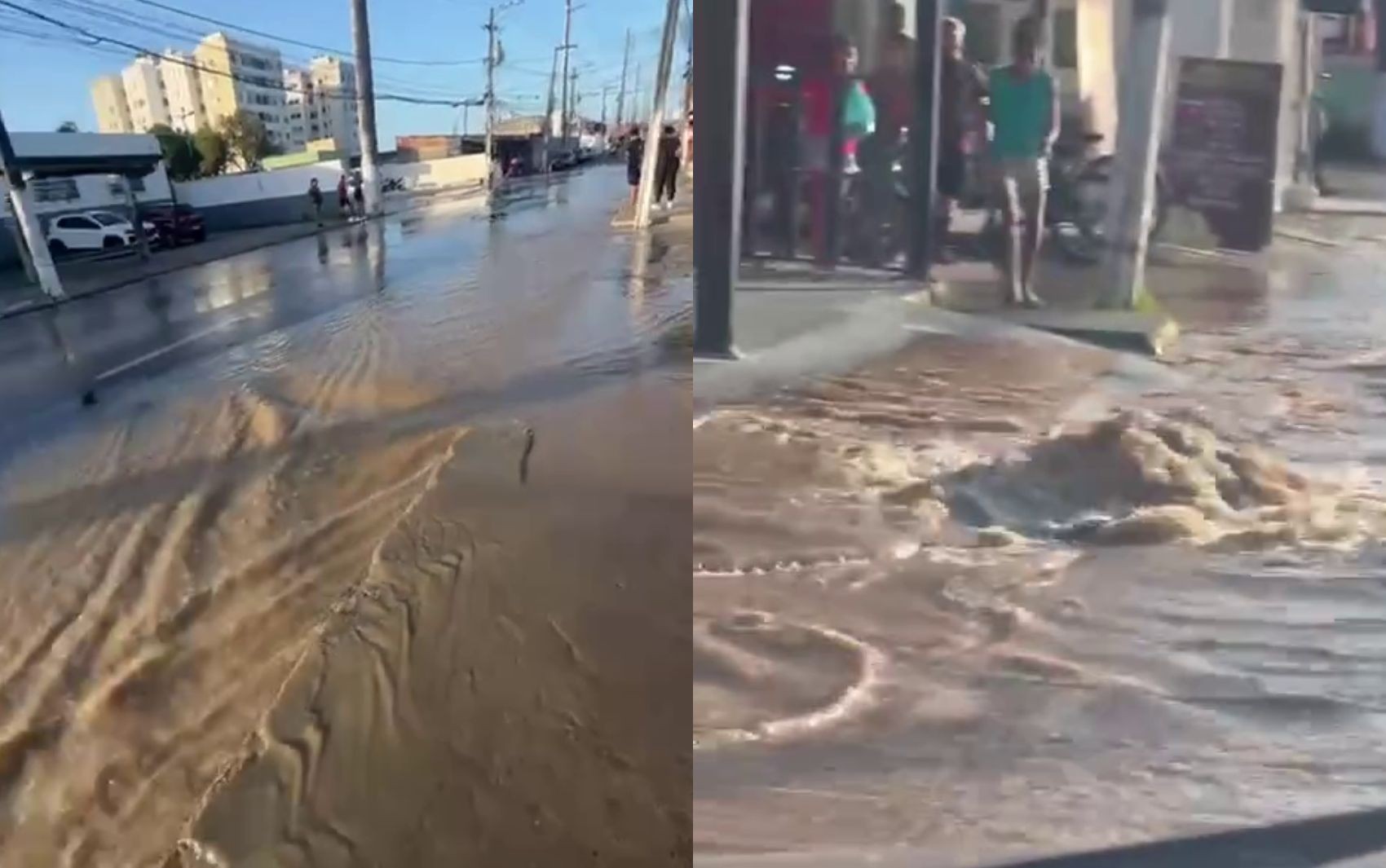 Rompimento de tubulação provoca falta d'água em Aracaju