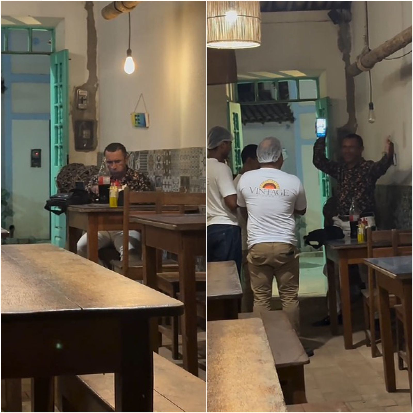 Homem comemora aniversário sozinho em pizzaria e é surpreendido por funcionários em AL; VÍDEO
