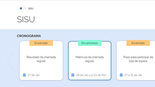 Sisu 2025: aprovados têm até hoje para realizar a matrícula - Foto: (Reprodução)