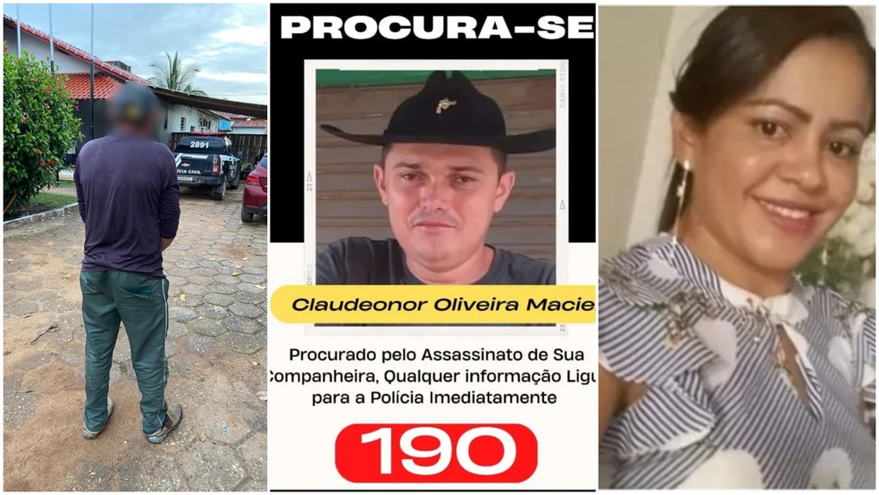 Claudeonor foi preso no Pará, após quase nove meses foragido pelo assassinato da esposa, Celeuma — Foto: Divulgação/Polícia Civil