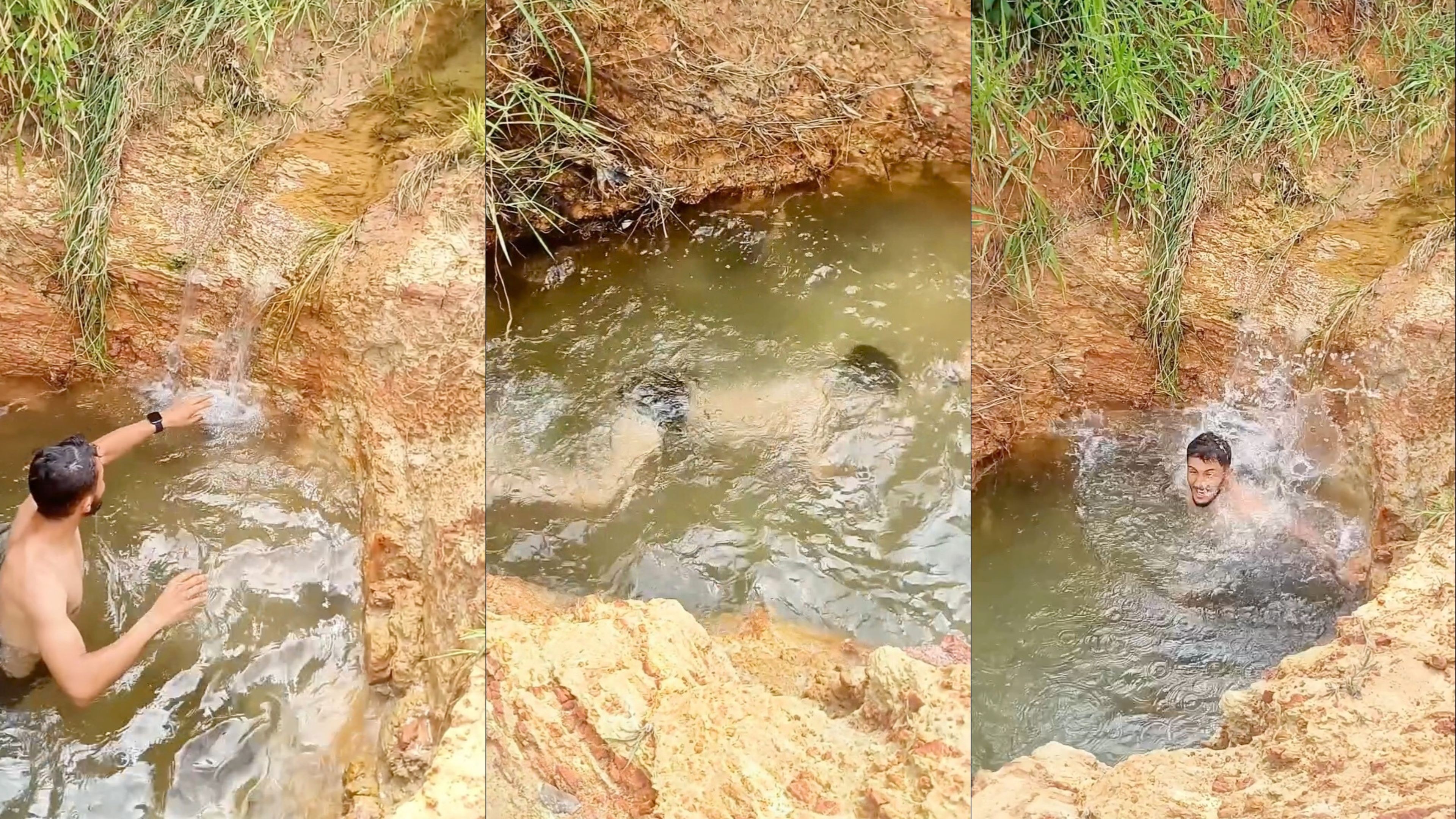 Fenômeno natural: olho d’água brota em estrada e revela tesouro escondido da natureza em Rondônia