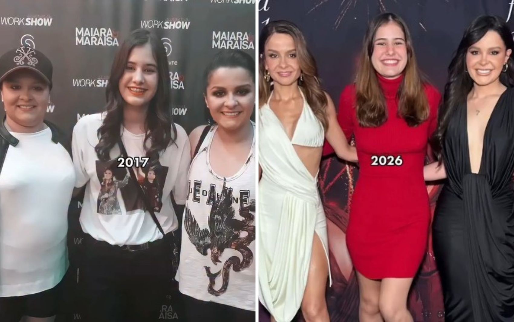 Antes e depois de Maiara e Maraisa: fã viraliza com fotos junto com as cantoras ao longo de quase dez anos 