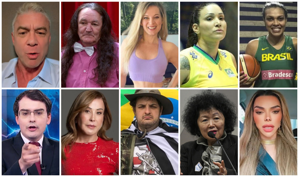 Famosos não eleitos em São Paulo — Foto: Reprodução