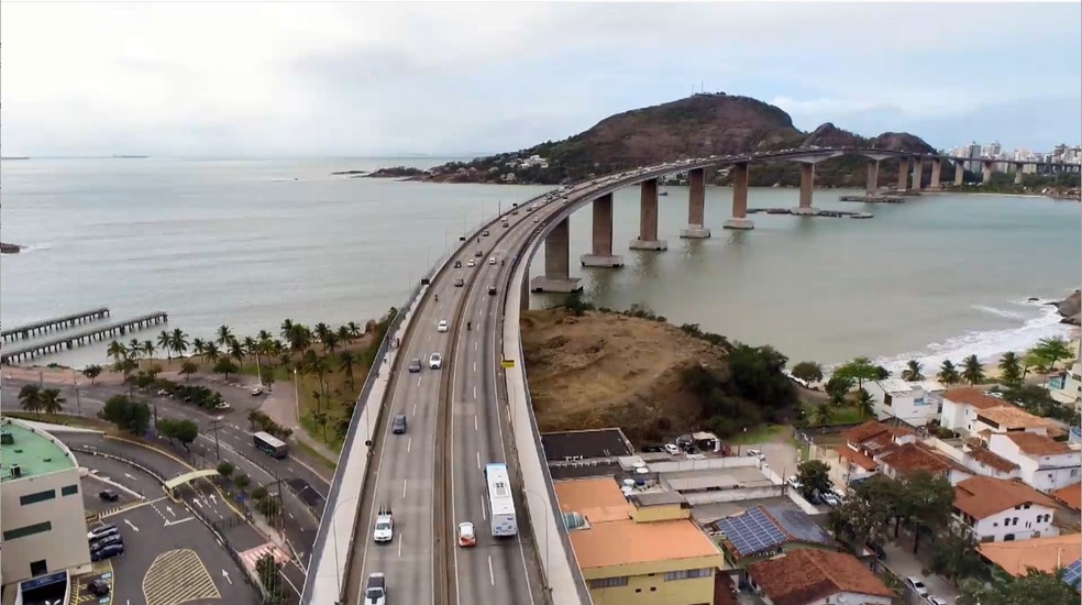 Obra de alargamento de faixa e da Ciclovia da Vida ser&atilde;o entregues no domingo (27) &mdash; Foto: Reprodu&ccedil;&atilde;o/TV Gazeta
