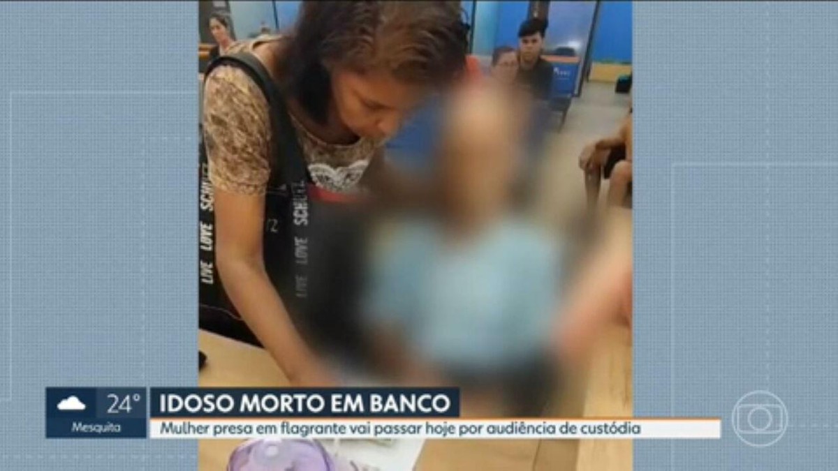 Mulher que levou idoso morto a agência bancária no Rio passa por audiência de custódia