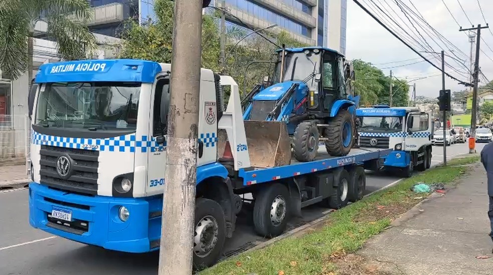 Equipamentos da Operação Barricada Zero em São Gonçalo — Foto: Reprodução