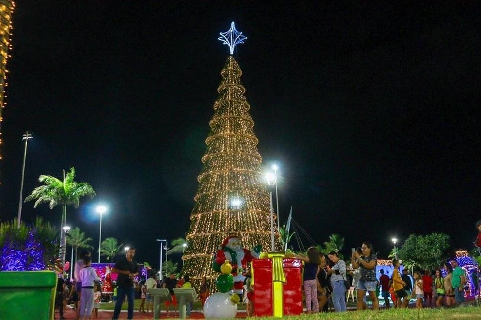 Decoração de Natal no Parque da Cidade, na Serra. Espírito Santo. — Foto: Edson Reis/PMS