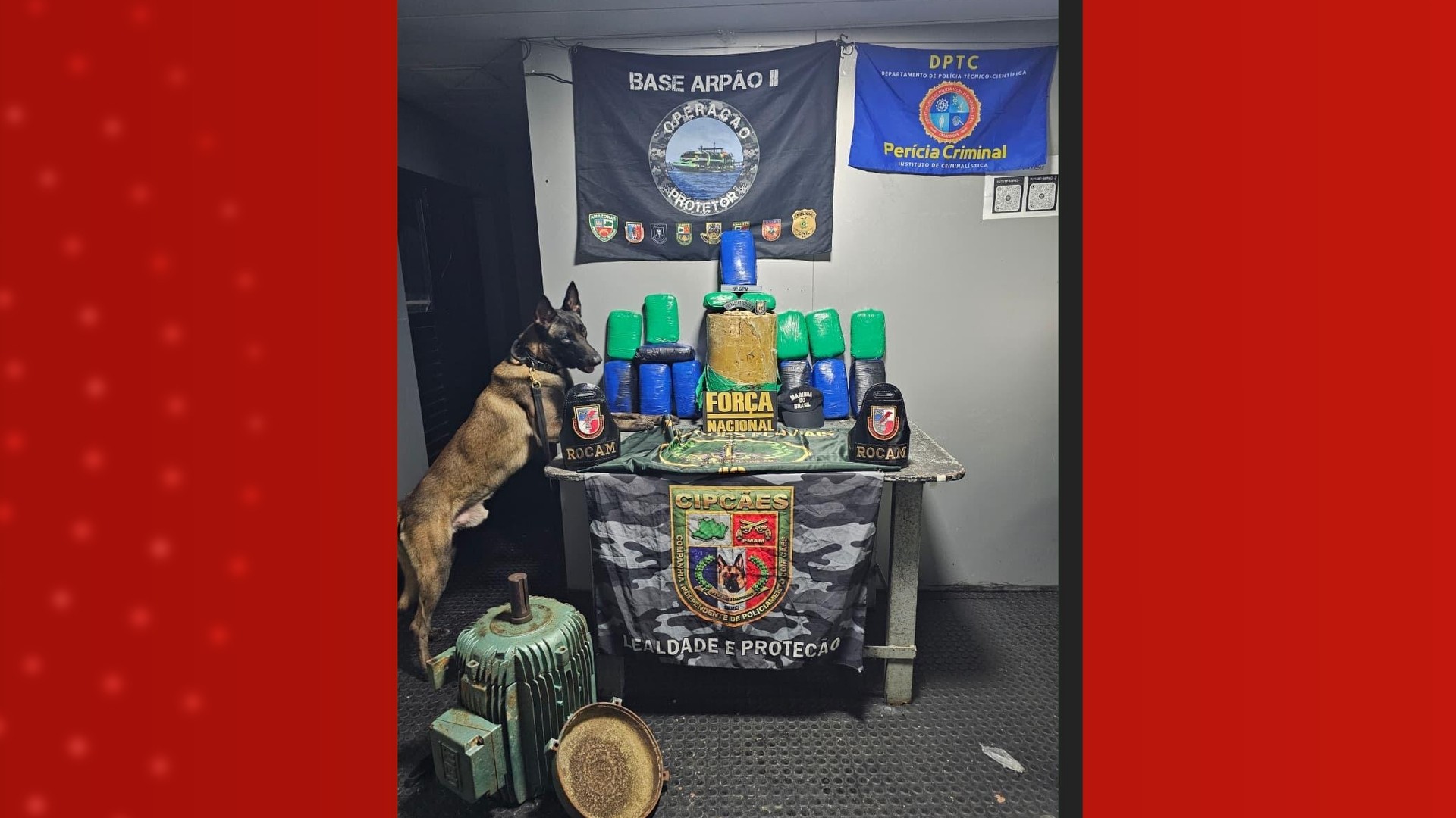 Mulher é presa com 60 kg de droga escondidos em caixas de som no rio Solimões no Amazonas; VÍDEO 