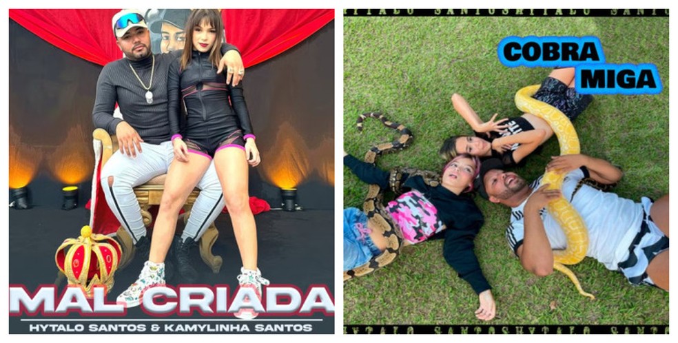 'Mal Criada' e 'Cobra Miga': m&uacute;sicas de Hytalo Santos com Kamilynha seguem no ar no Spotify &mdash; Foto: Divulga&ccedil;&atilde;o