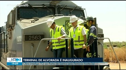Obra inaugurada em Alvorada interliga o TO ao Porto de Santos pela Ferrovia Norte-Sul