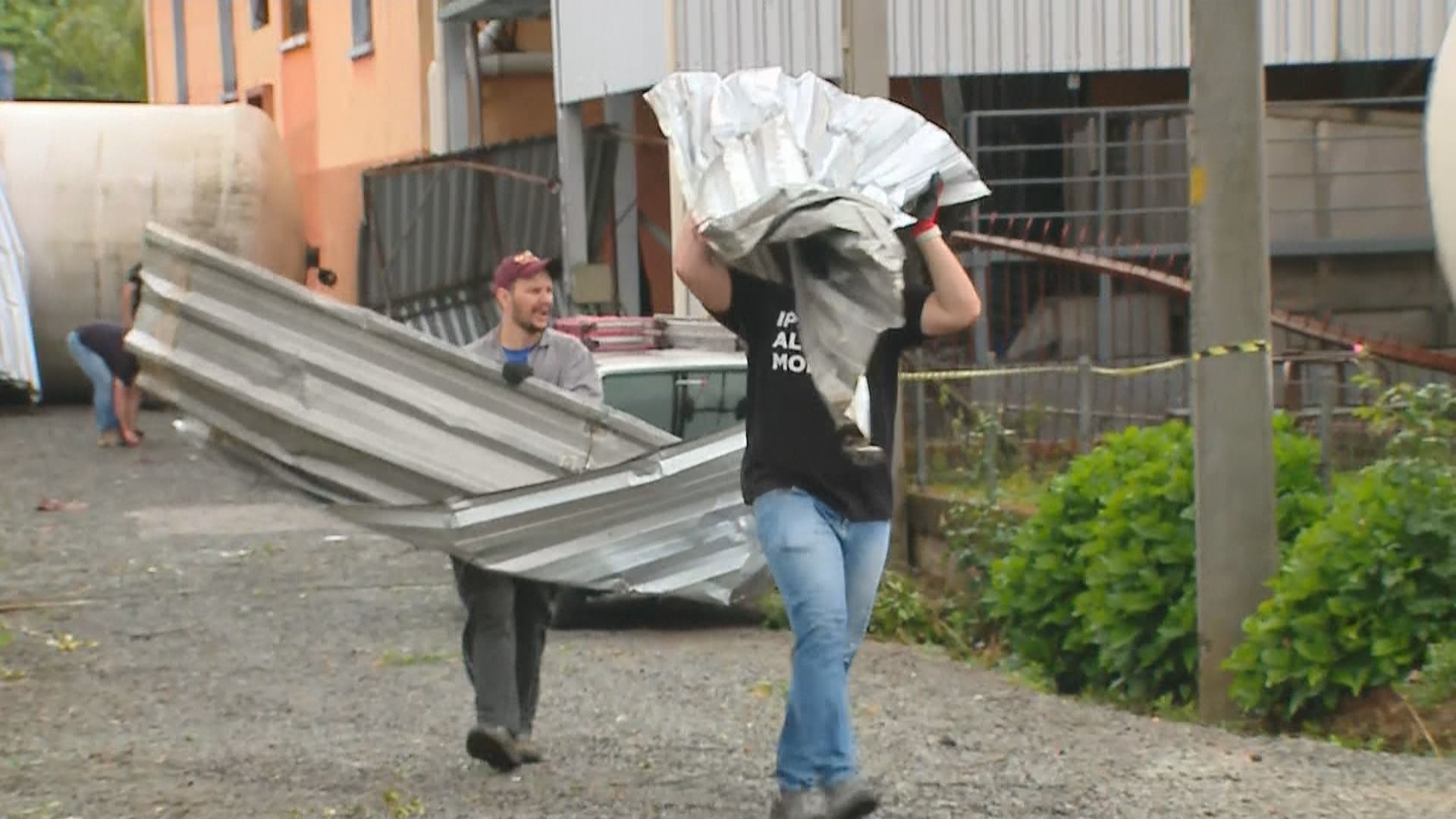 Após tornado destruir parreirais, produtores se unem em mutirão para reconstruir vinícola na Serra do RS