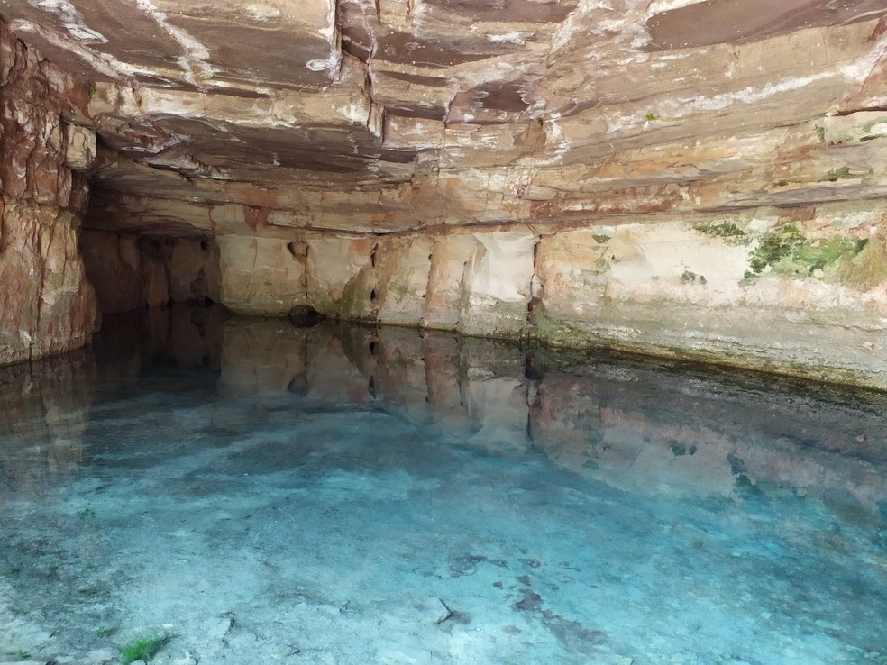 Caverna Lagoa Azul — Foto: Geoparque Chapada dos Guimarães 
