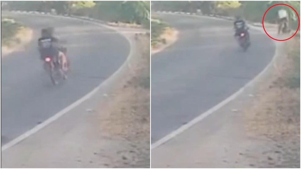 Homem morre após perder controle de motocicleta em curva em Quixadá — Foto: Reprodução