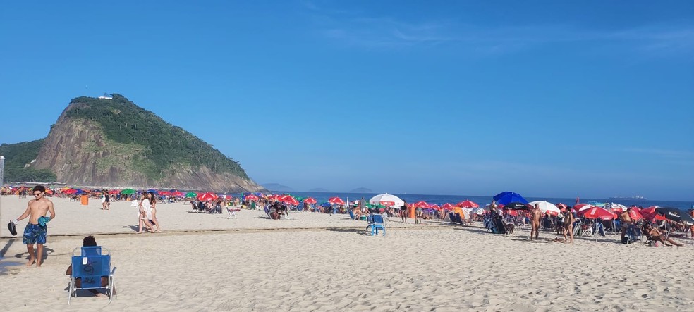 Praia do Leme, Zona Sul do Rio — Foto: Reprodução