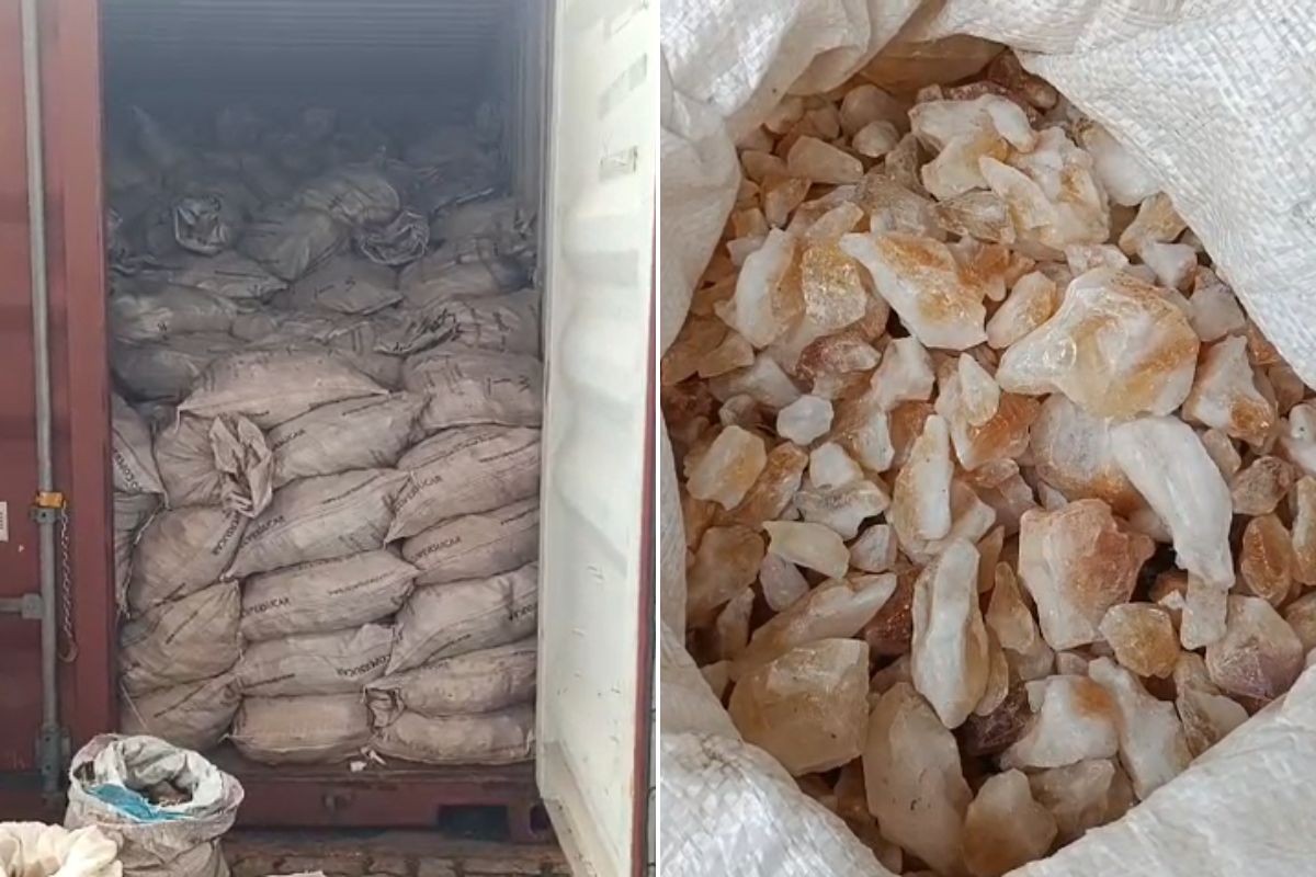 Receita Federal intercepta 670 t de quartzo no Porto de Santos e evita rombo bilionário ao Brasil