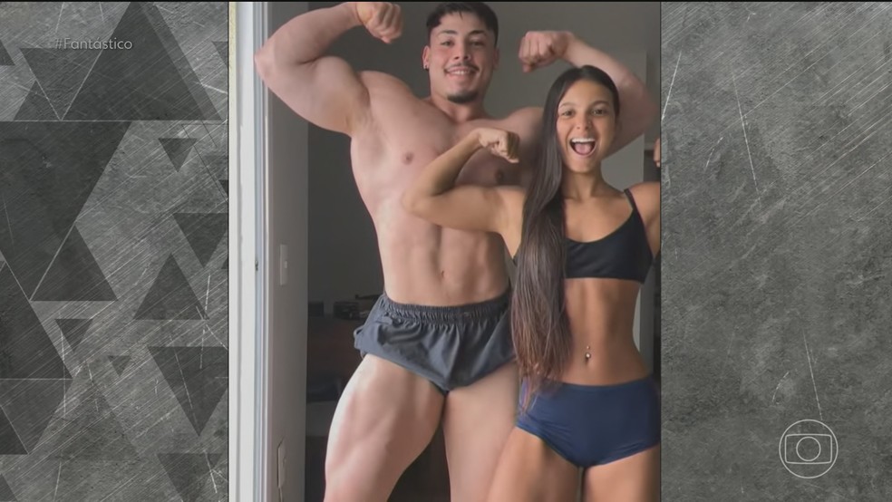 Ex-namorada de Gabriel Ganley fala sobre mudanças no corpo do fisiculturista após uso de anabolizantes: ‘Chocada’ — Foto: Fantástico/ Reprodução