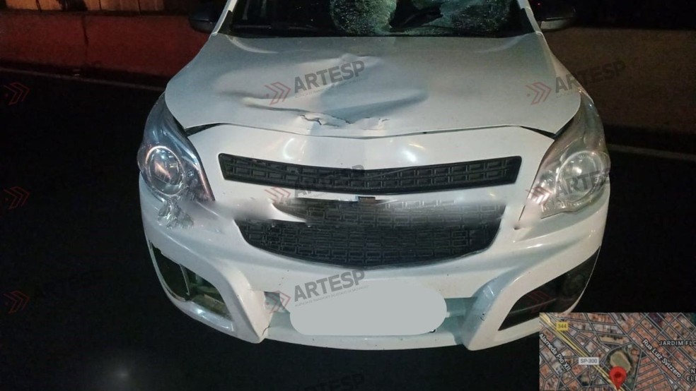 Homem morre atropelado em acidente na rodovia SP-294, em Bauru (SP) — Foto: Artesp/divulgação