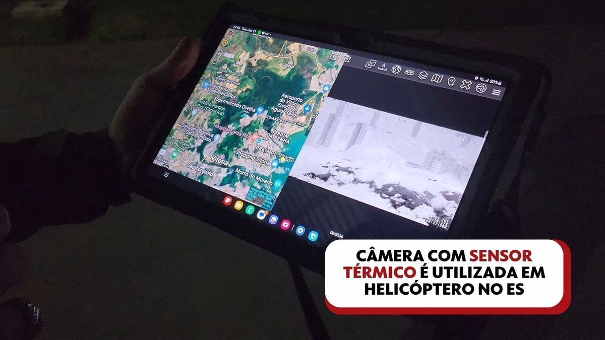 Câmera de helicóptero do governo do ES tem sensor de calor que identifica  armas e pequenos objetos a distância | Espírito Santo | G1