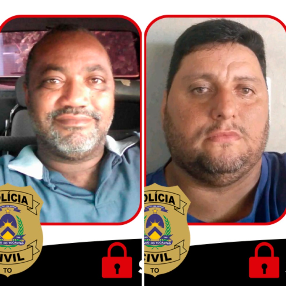 Lindomar da Silva (à esq.) e Abrão Laurindo de Albuquerque (à dir.) são suspeitos de estupro de vulnerável — Foto: Reprodução/SSP-TO
