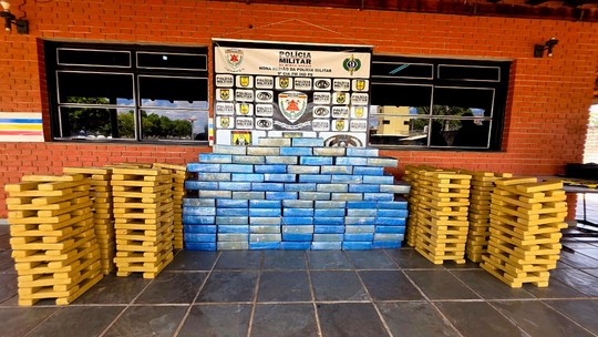 Mais de 1 tonelada de maconha é apreendida na MGC-497 - Foto: (PM/Divulgação)