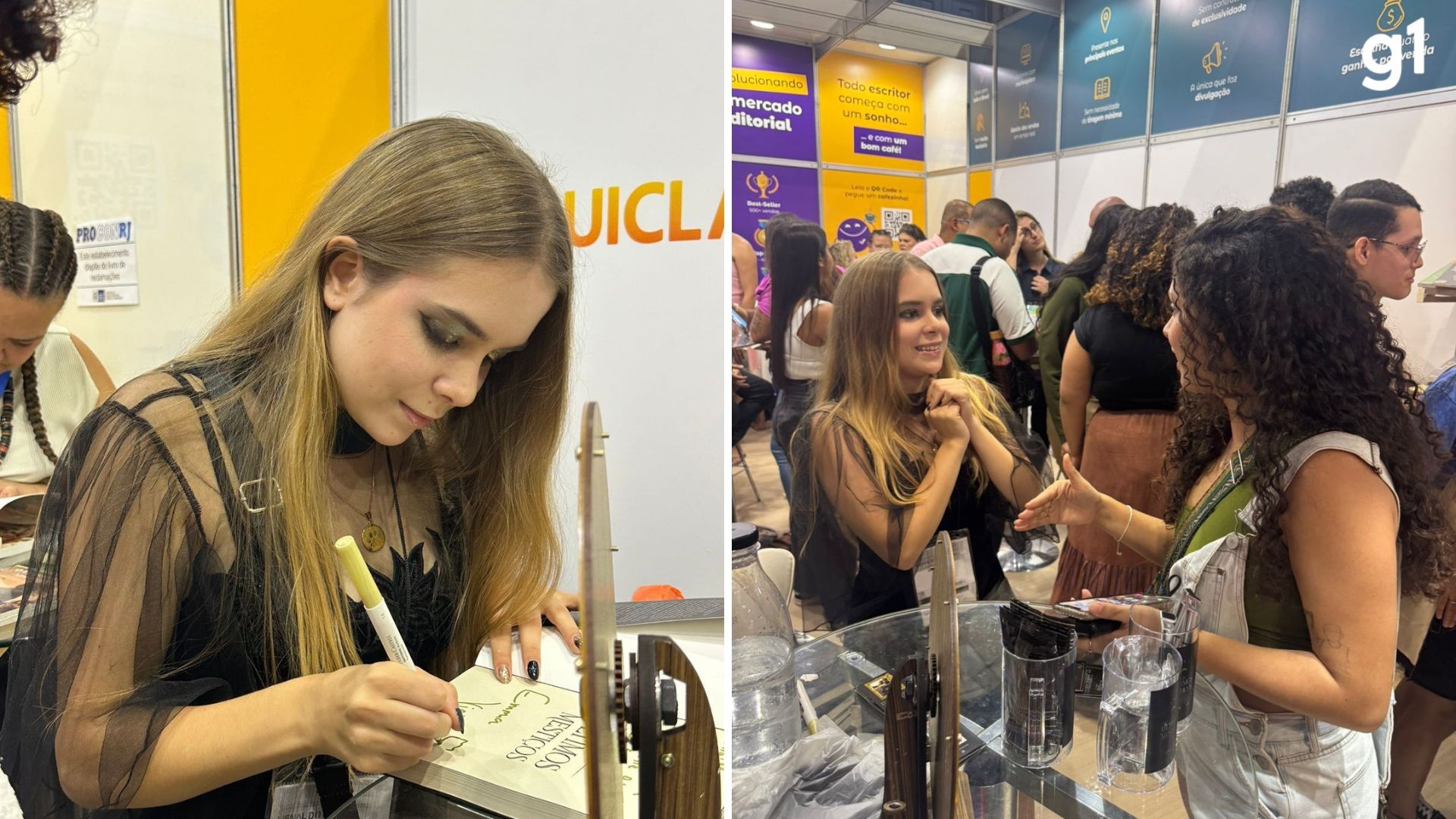 Após relatar tarde de autógrafos vazia na Bienal, escritora de 20 anos enche 2ª sessão e esgota livros: 'Meu sonho se realizou'