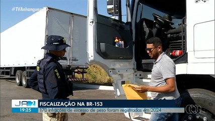 Fiscalização na BR-153: em 2024, 170 infrações são registradas por excesso de peso