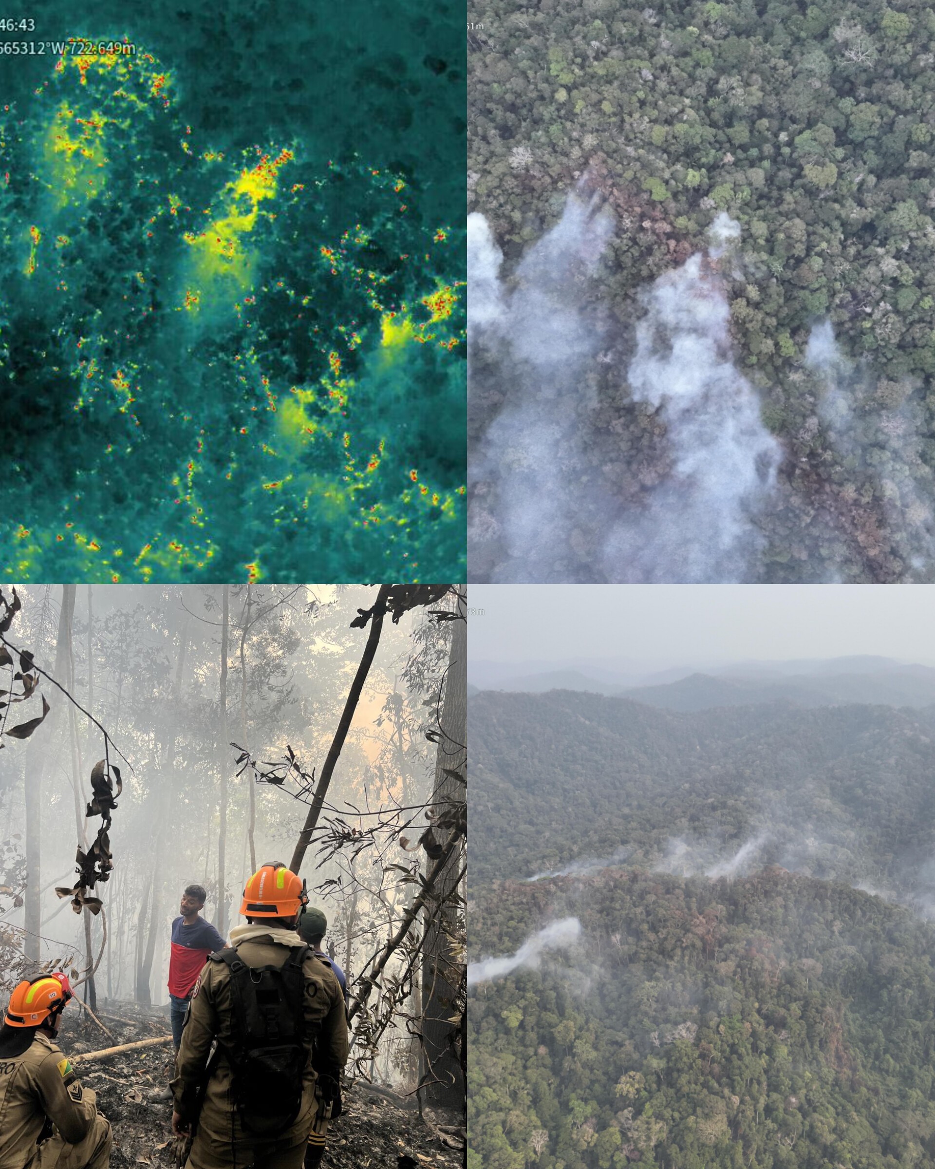 Bombeiros caminham 1 km de subida com mochilas de água para conter fogo no maior parque ambiental do Acre; VÍDEO