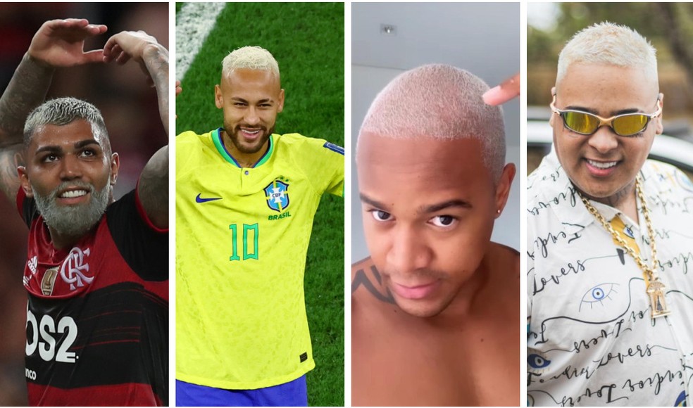 (Da esq. p/ dir.): Gabigol, Neymar, Leo Santana e MC Ryan SP — Foto: Montagem (Reuters, Lee Smith, Reprodução)