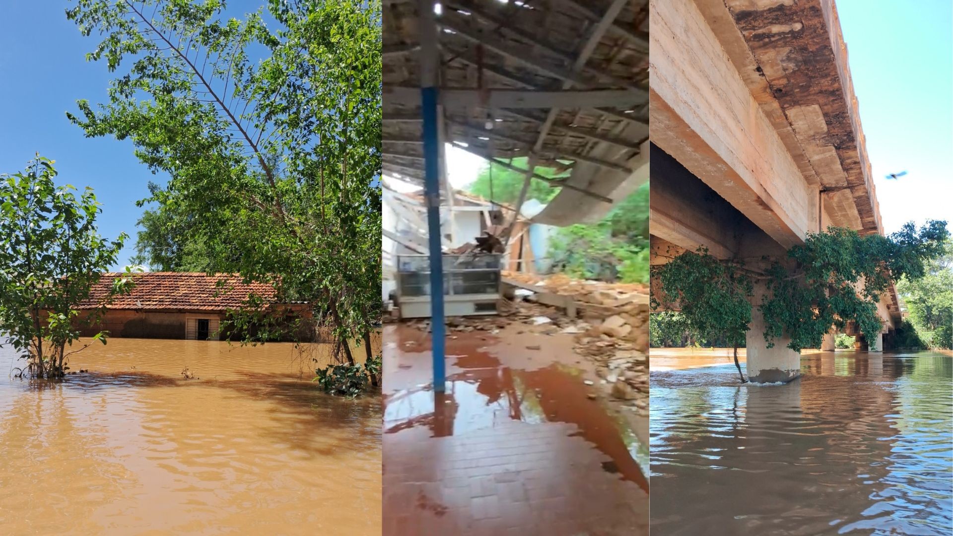 Casas alagadas, desmoronamento e aulas suspensas: Brasilândia de Minas decreta estado de emergência por causas das chuvas