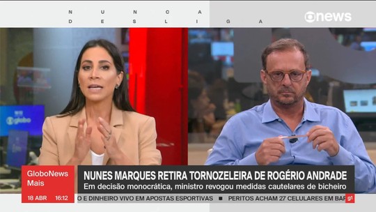 Nunes Marques não ouviu PGR ao liberar bicheiro Rogério Andrade de tornozeleira eletrônica  - Programa: GloboNews Mais 