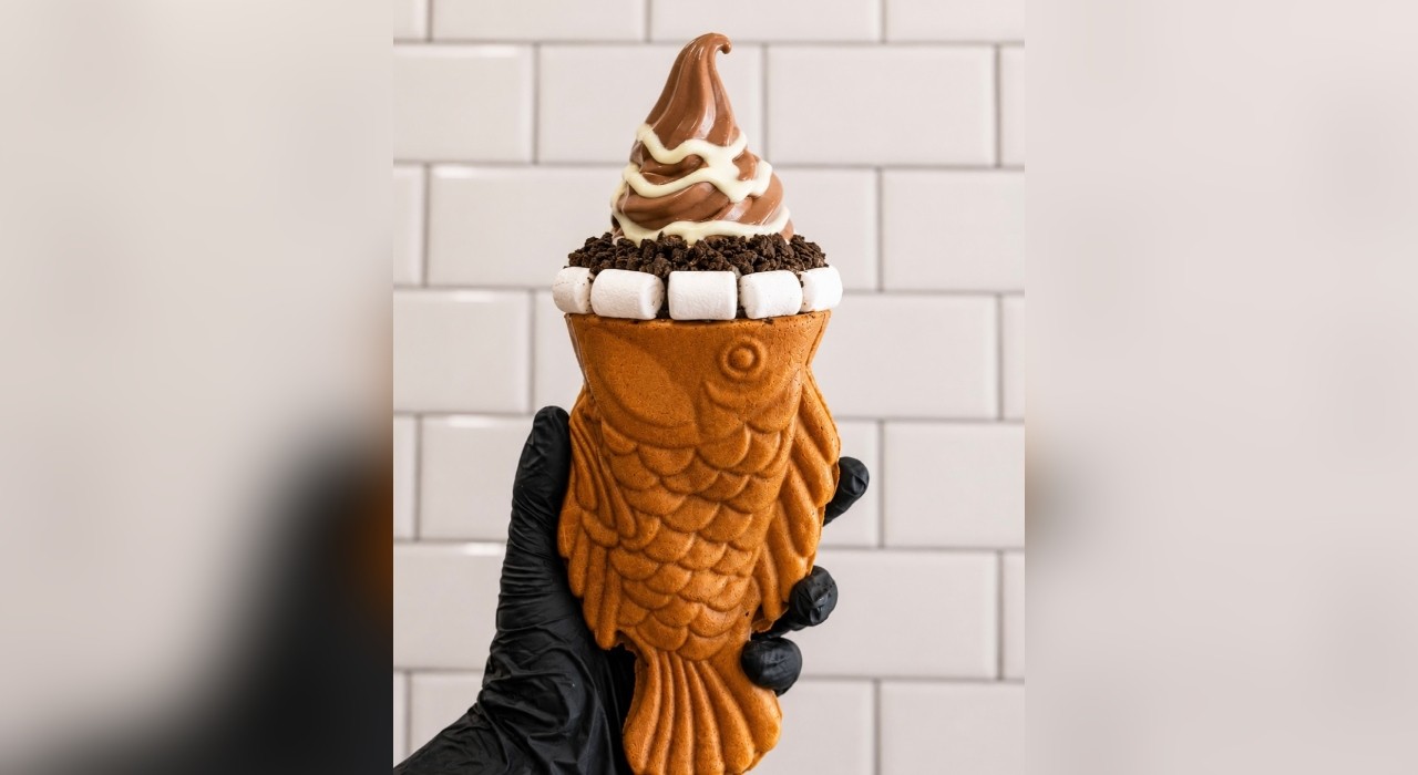De cone de peixe a 'sanduíche' de marshmallow: doceria asiática aposta em sobremesas divertidas para atrair clientes em Sorocaba 