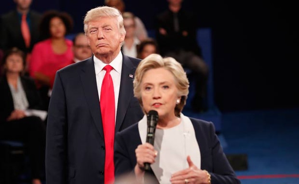 Hillary Clinton e Donald Trump se enfrentaram na eleição presidencial de 2016 — Foto: Rick Wilking/Reuters