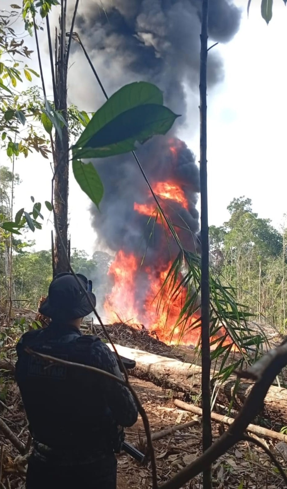 Heliporto clandestino é destruído no interior do Amazonas durante operação; dono é preso em flagrante